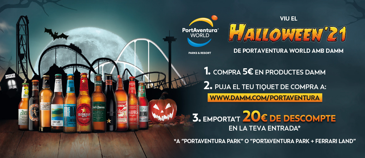 Vine a PortAventura World amb Damm